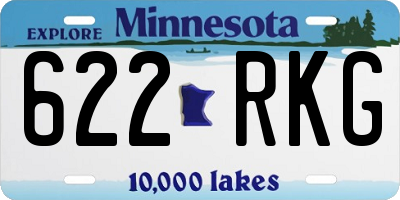 MN license plate 622RKG