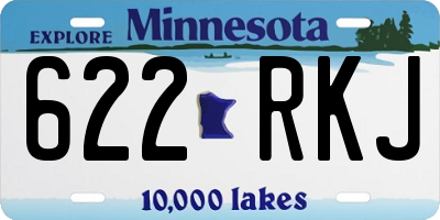MN license plate 622RKJ