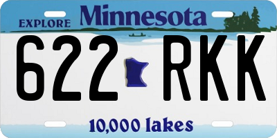 MN license plate 622RKK