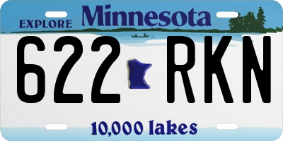 MN license plate 622RKN