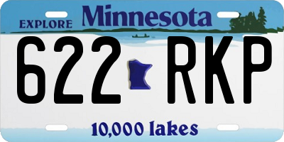 MN license plate 622RKP