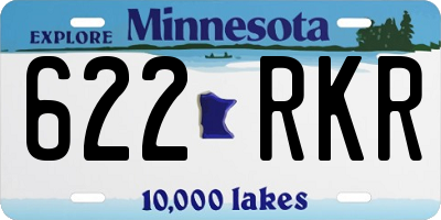 MN license plate 622RKR