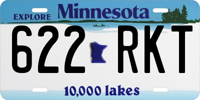 MN license plate 622RKT