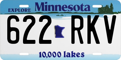 MN license plate 622RKV