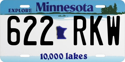 MN license plate 622RKW