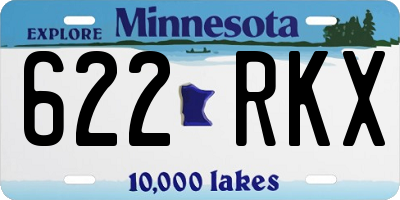 MN license plate 622RKX