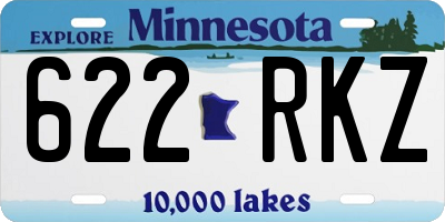 MN license plate 622RKZ