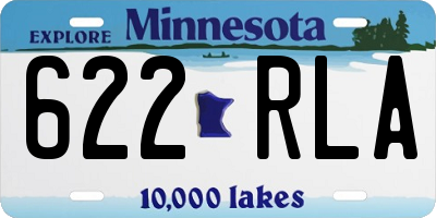MN license plate 622RLA
