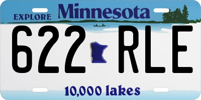 MN license plate 622RLE