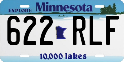 MN license plate 622RLF