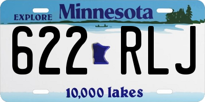 MN license plate 622RLJ