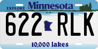 MN license plate 622RLK