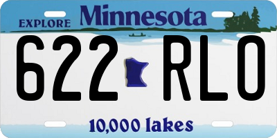 MN license plate 622RLO