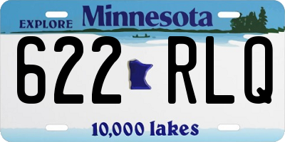 MN license plate 622RLQ