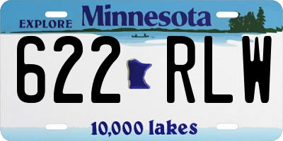 MN license plate 622RLW