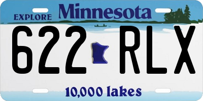 MN license plate 622RLX