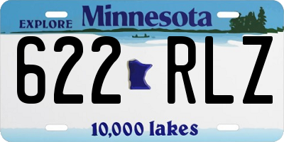 MN license plate 622RLZ