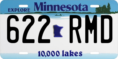 MN license plate 622RMD