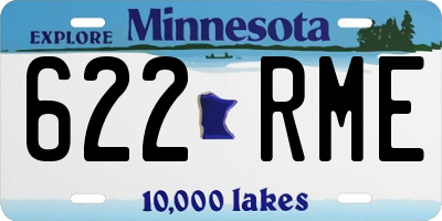 MN license plate 622RME