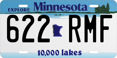 MN license plate 622RMF