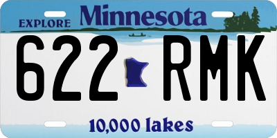 MN license plate 622RMK
