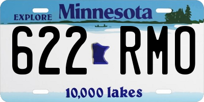 MN license plate 622RMO