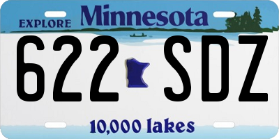 MN license plate 622SDZ