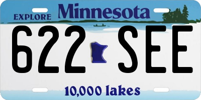 MN license plate 622SEE
