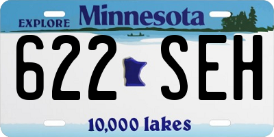 MN license plate 622SEH