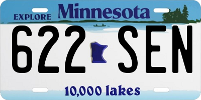 MN license plate 622SEN