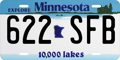 MN license plate 622SFB