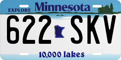 MN license plate 622SKV