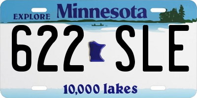 MN license plate 622SLE