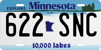 MN license plate 622SNC