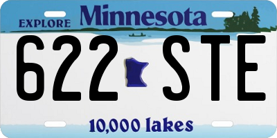 MN license plate 622STE