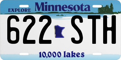 MN license plate 622STH