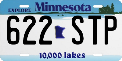 MN license plate 622STP