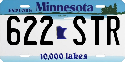 MN license plate 622STR