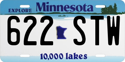MN license plate 622STW