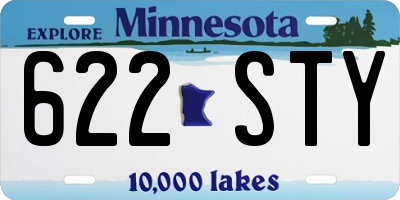 MN license plate 622STY