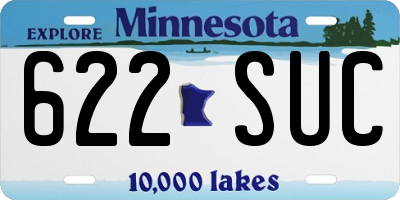 MN license plate 622SUC