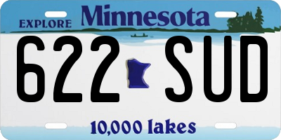 MN license plate 622SUD