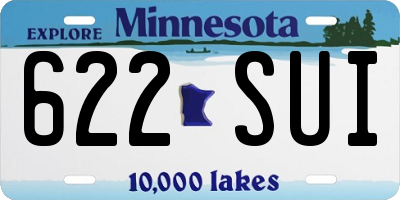 MN license plate 622SUI