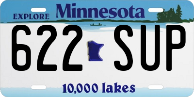 MN license plate 622SUP
