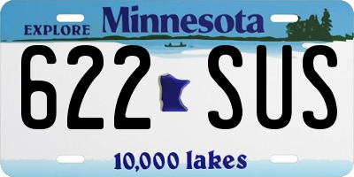 MN license plate 622SUS
