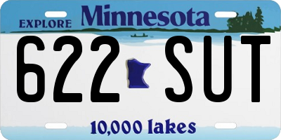 MN license plate 622SUT