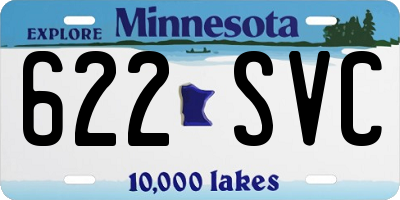 MN license plate 622SVC