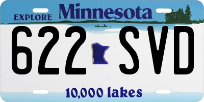MN license plate 622SVD
