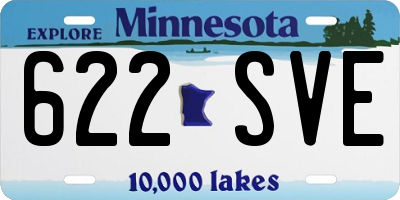 MN license plate 622SVE