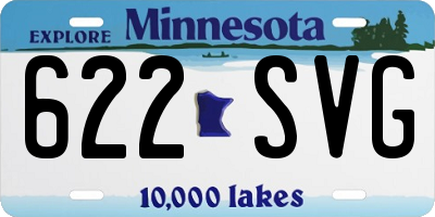 MN license plate 622SVG